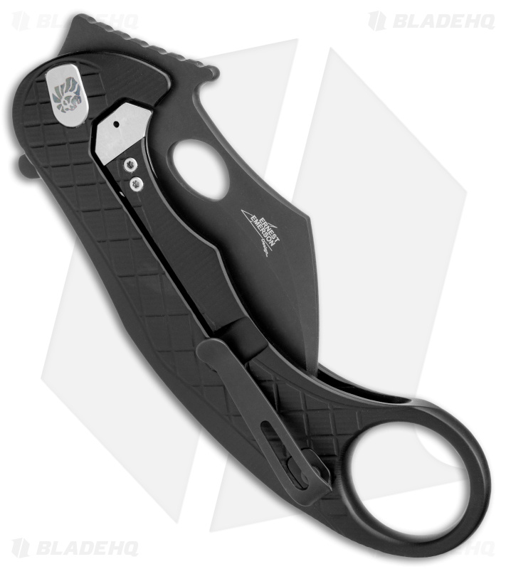 LionSteel Emerson L.E.One Karambit Folding Knife Black Al (3.25" Black MagnaCut)