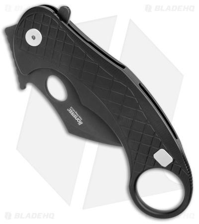 LionSteel Emerson L.E.One Karambit Folding Knife Black Al (3.25" Black MagnaCut)