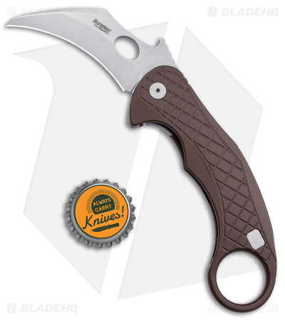 LionSteel Emerson L.E.One Karambit Folding Knife Brown Al (3.25" SW MagnaCut)