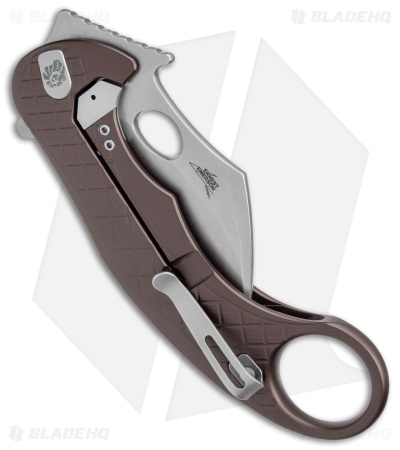LionSteel Emerson L.E.One Karambit Folding Knife Brown Al (3.25" SW MagnaCut)