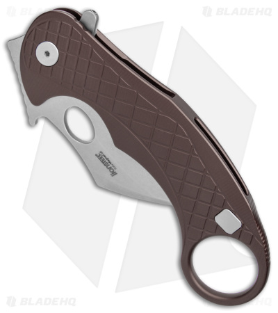 LionSteel Emerson L.E.One Karambit Folding Knife Brown Al (3.25" SW MagnaCut)