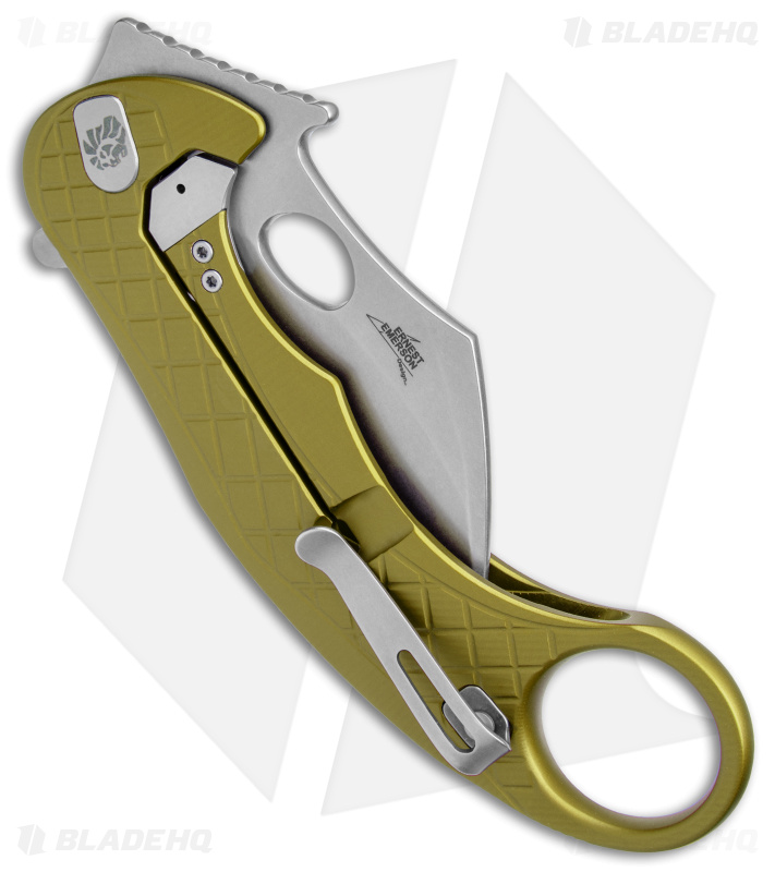 LionSteel Emerson L.E.One Karambit Folding Knife Green Al (3.25" SW MagnaCut)