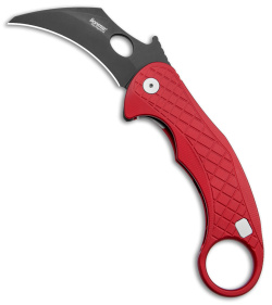 LionSteel Emerson L.E.One Karambit Folding Knife Red Al (3.25" Black MagnaCut)