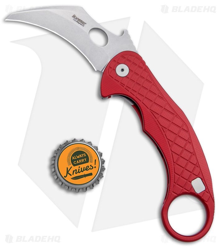 LionSteel Emerson L.E.One Karambit Folding Knife Red Al (3.25" SW MagnaCut)