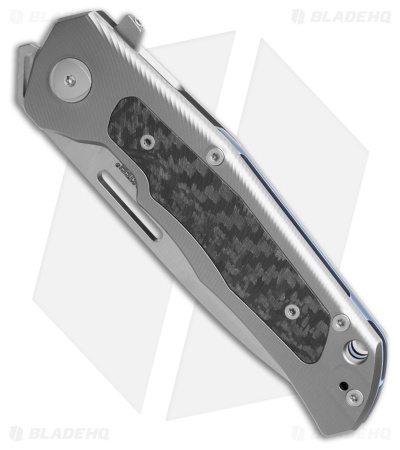 LionSteel Q4ttro Frame Lock Knife Titanium + Carbon Fiber Inlay (3.1" Satin)
