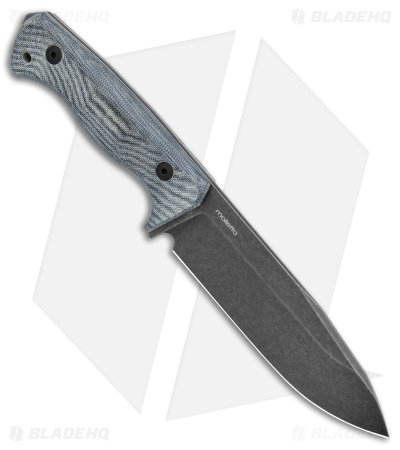 LionSteel T6 Hunting Fixed Blade Knife Black Micarta (6" Black SW)