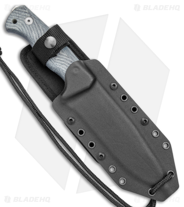 LionSteel T6 Hunting Fixed Blade Knife Black Micarta (6" Satin)