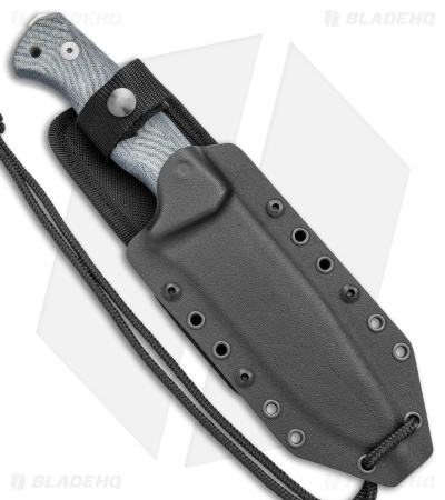 LionSteel T6 Hunting Fixed Blade Knife Black Micarta (6" Satin)