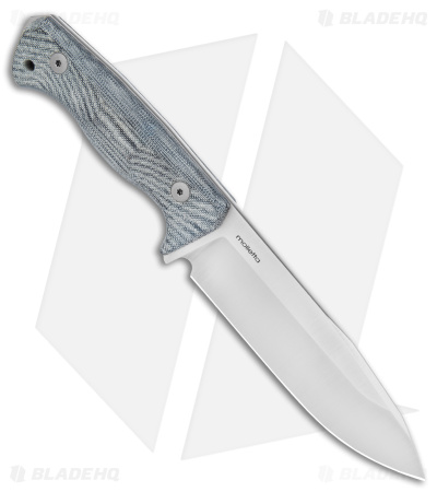 LionSteel T6 Hunting Fixed Blade Knife Black Micarta (6" Satin)