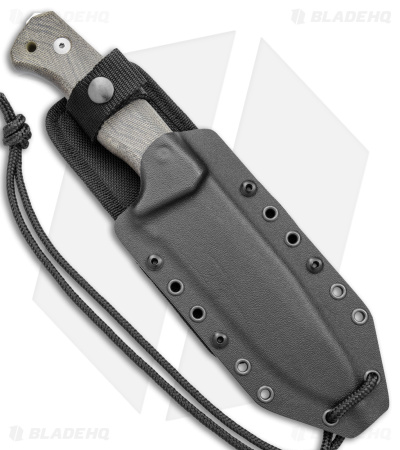 LionSteel T6 Hunting Fixed Blade Knife Green Micarta (6" Satin)
