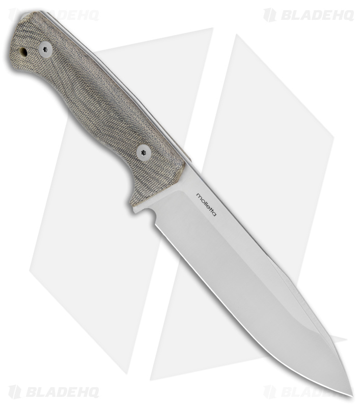 LionSteel T6 Hunting Fixed Blade Knife Green Micarta (6" Satin)