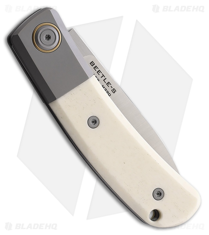 Maxace Beetle-S Slip Joint Knife White Smooth Bone Satin