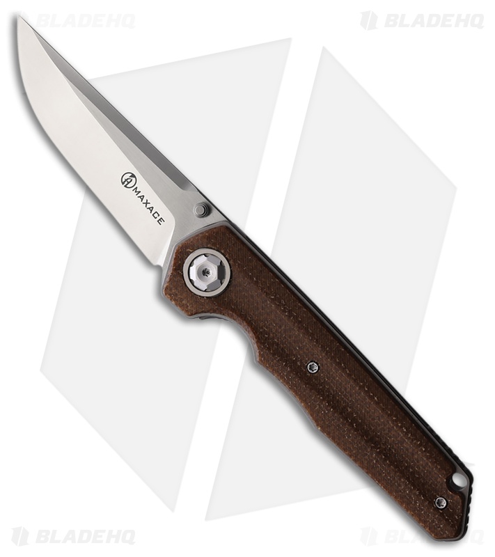 Maxace Samurai 2.0 Liner Lock Knife Brown Burlap Micarta