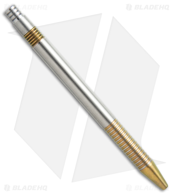 Matthew Martin Tactical 375 Series Unique #2 Gold Ano Titanium Click Pen