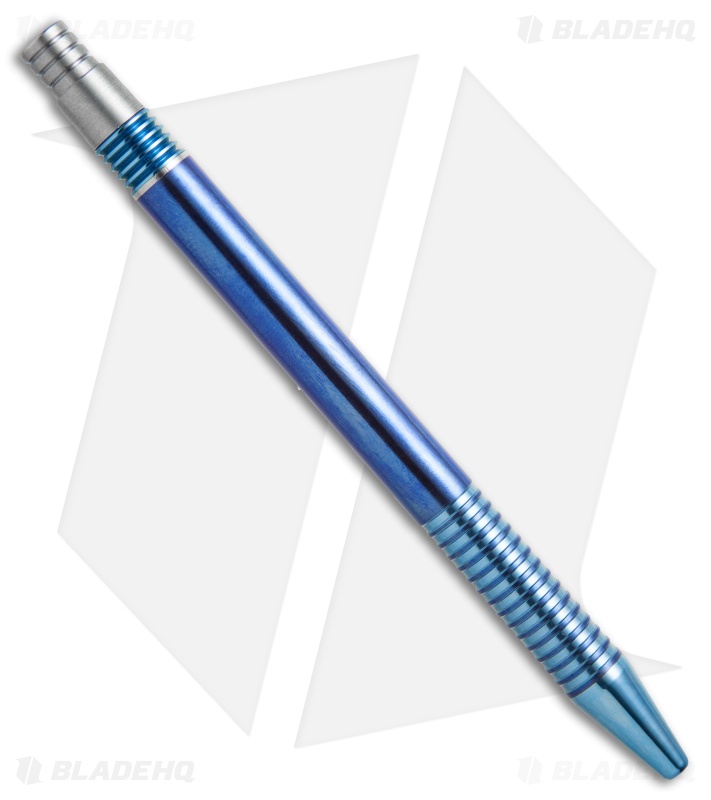 Matthew Martin Tactical 375 Series Unique #5 Blue Ano Titanium Click Pen