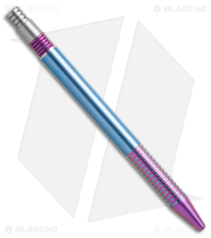 Matthew Martin Tactical 375 Series Unique #9 Purple/Teal Ano Titanium Click Pen