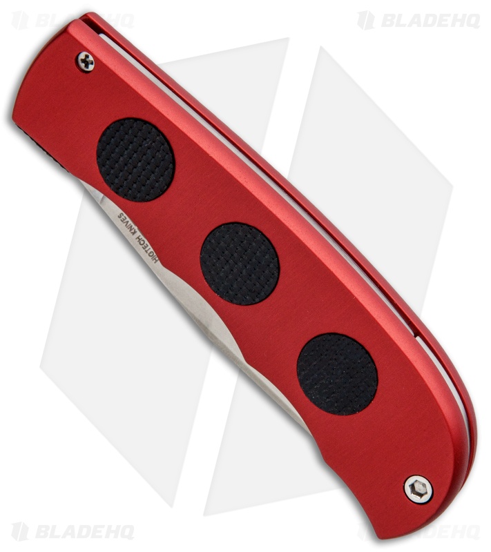MCM HighTech Hidden Release Automatic Knife Red (3.25" Stonewash) 