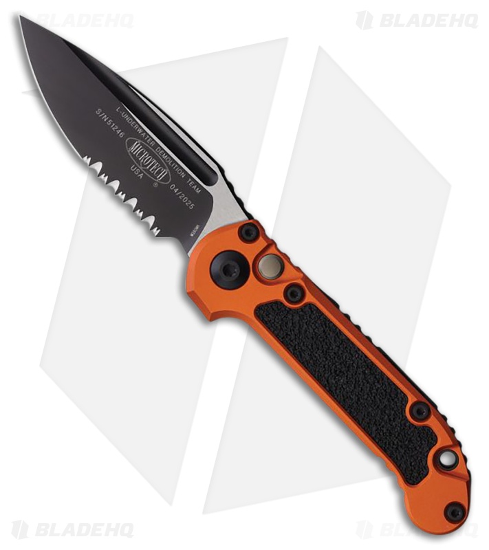 Microtech LUDT Gen III S/E Automatic Knife Orange Al/3M (3.5" Black Serr)