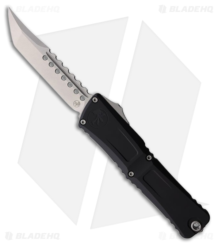 Microtech Combat Troodon Gen III Hellhound OTF Knife Black Aluminum (4" SW)