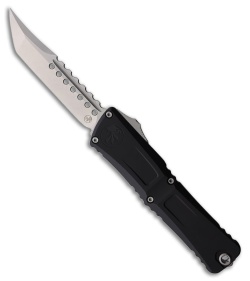 Microtech Combat Troodon Gen III Hellhound OTF Knife Black Aluminum (4" SW)