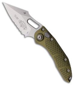 Microtech Stitch Automatic Knife OD Green Aluminum (3.75" Stonewash)
