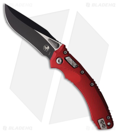 Microtech Amphibian S/E Ram-Lok Knife Fluted Red Aluminum (3.9" Two-Tone)
