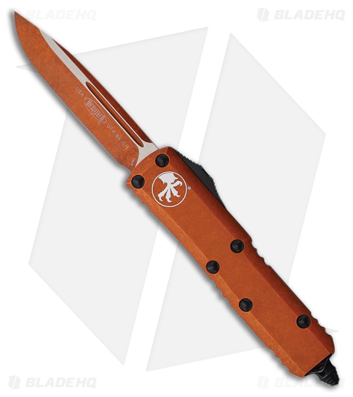 Microtech UTX-85 S/E OTF Knife Weathered Orange