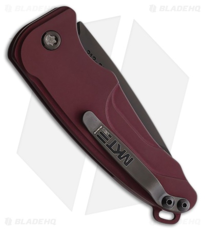 Medford Smooth Criminal Automatic Button Lock Knife Aluminum Red (3" Black)