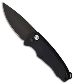 Medford Smooth Criminal Automatic Button Lock Knife Aluminum Black (3" Black)