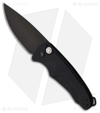 Medford Smooth Criminal Automatic Button Lock Knife Aluminum Black (3" Black)