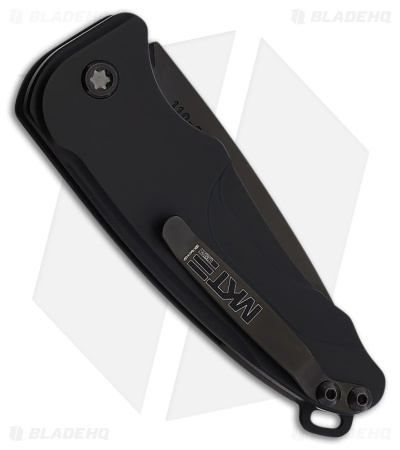 Medford Smooth Criminal Automatic Button Lock Knife Aluminum Black (3" Black)