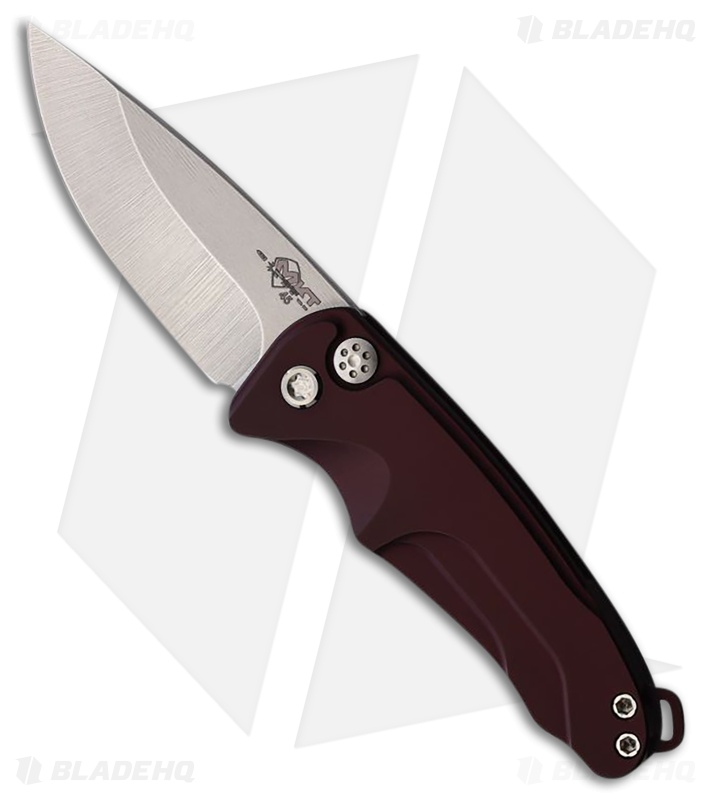 Medford Smooth Criminal Automatic Button Lock Knife Al Burgundy (3" Tumbled)