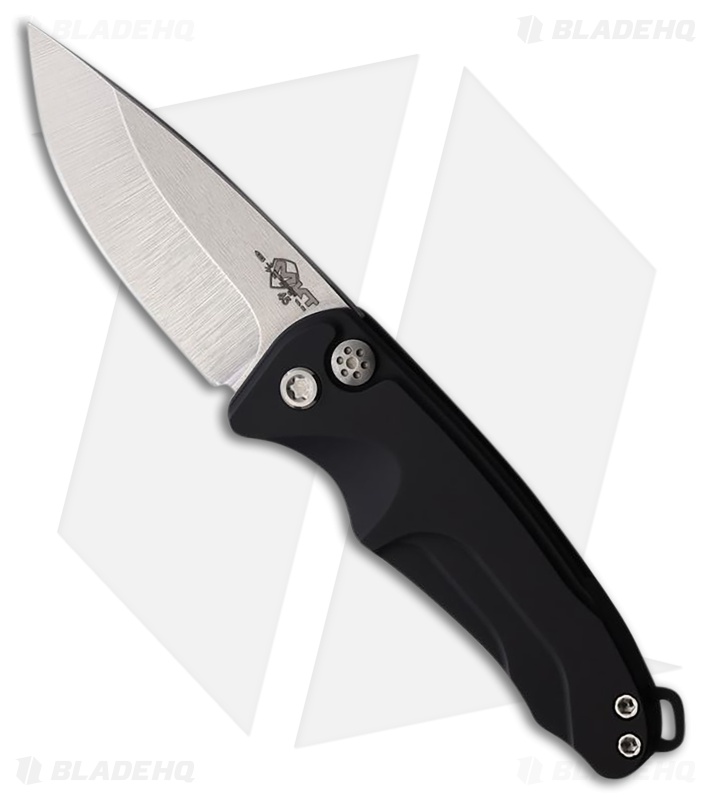 Medford Smooth Criminal Automatic Button Lock Knife Aluminum Black (3" Tumbled)