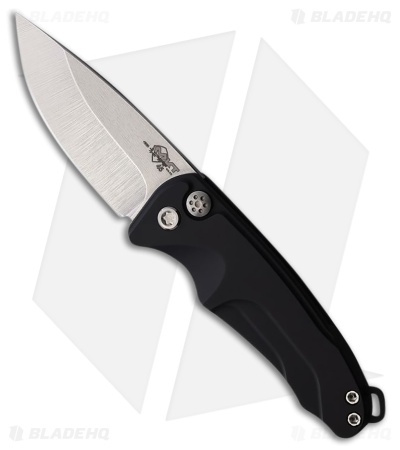 Medford Smooth Criminal Automatic Button Lock Knife Aluminum Black (3" Tumbled)
