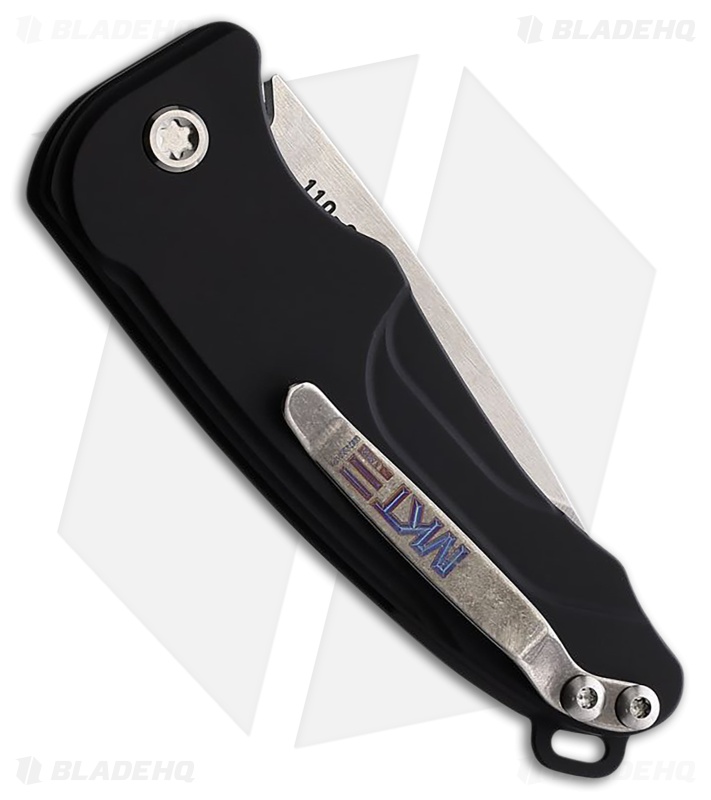 Medford Smooth Criminal Automatic Button Lock Knife Aluminum Black (3" Tumbled)