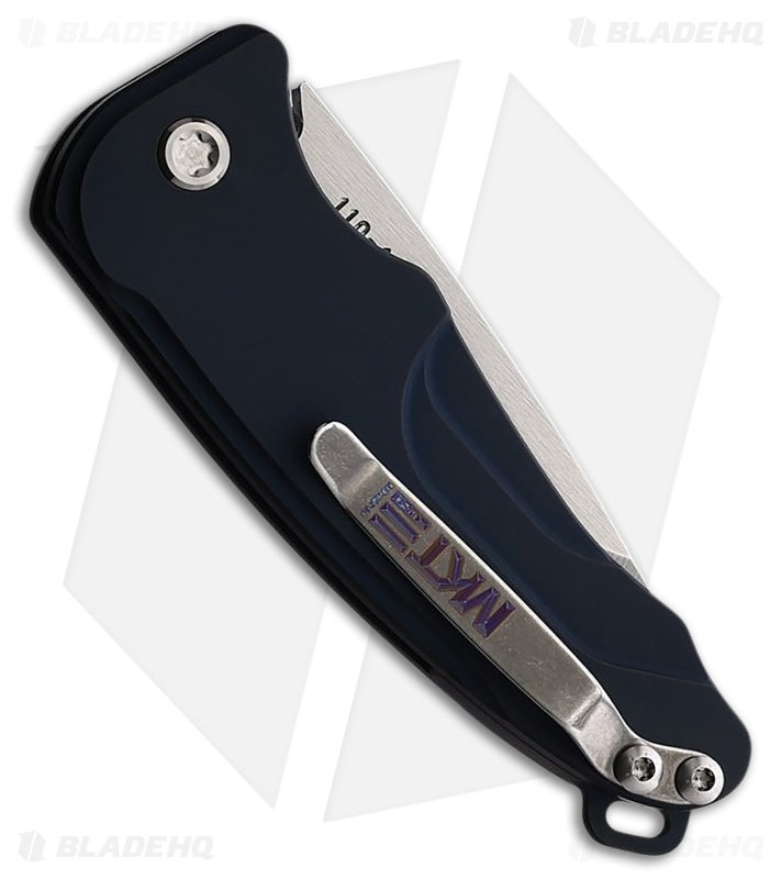 Medford Smooth Criminal Automatic Button Lock Knife Aluminum Blue (3" Tumbled)