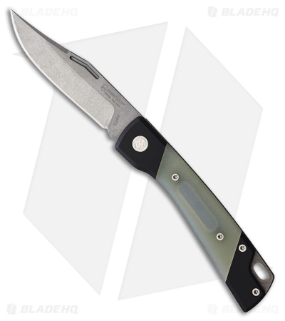 Mercury LUC Slip Joint Knife Natural G-10/Black Aluminum (3.2" SW)