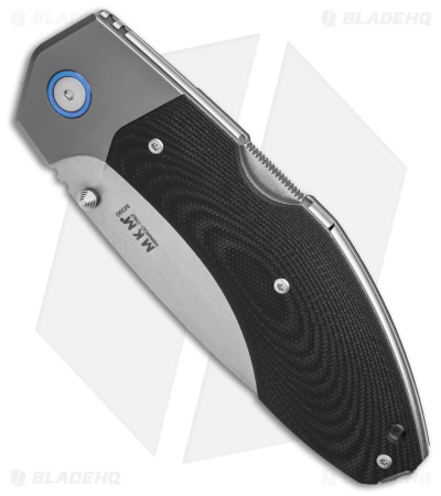 MKM Hero Back Lock Knife Black G-10 (3.75" SW)