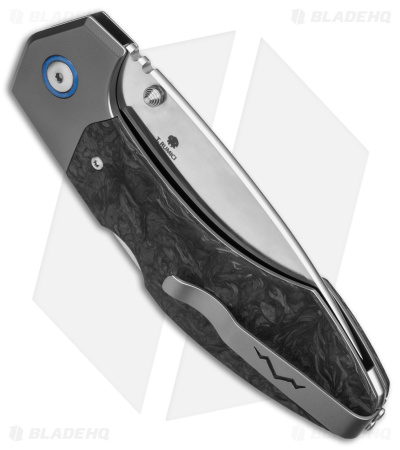 MKM Hero Back Lock Knife Marble Carbon Fiber (3.75" Satin)