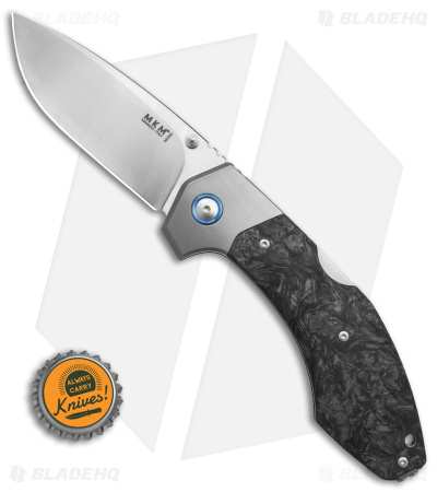 MKM Hero Back Lock Knife Marble Carbon Fiber (3.75" Satin)