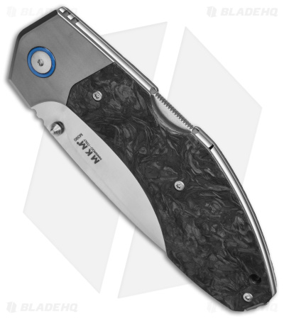 MKM Hero Back Lock Knife Marble Carbon Fiber (3.75" Satin)