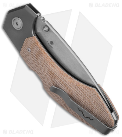 MKM Hero Knife Back Lock Knife Natural Micarta (3.75" Stonewash)