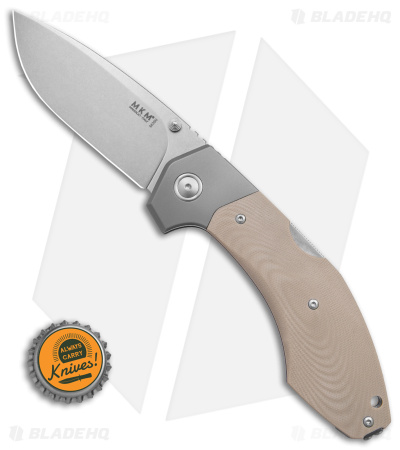 MKM Hero Back Lock Knife Tan G-10 (3.75" Satin)