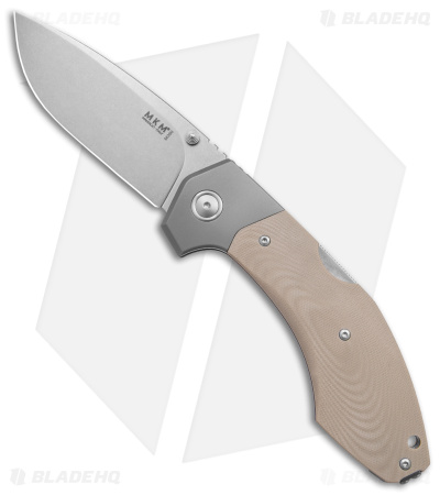 MKM Hero Back Lock Knife Tan G-10 (3.75" Satin)