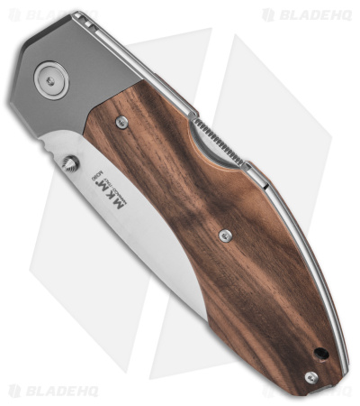 MKM Hero Back Lock Knife Walnut Wood (3.75" Satin)