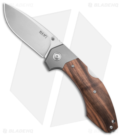 MKM Hero Back Lock Knife Walnut Wood (3.75" Satin)