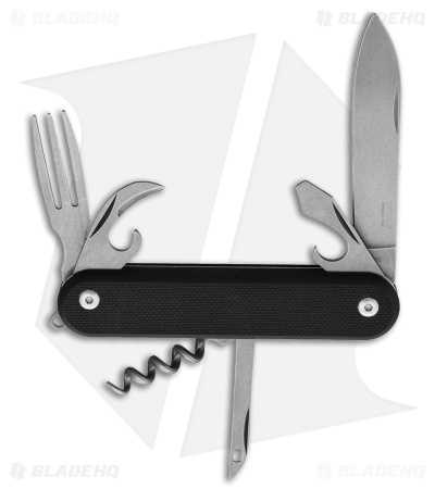 MKM Malga 6 7-in-1 Multi-Tool Slip Joint Knife Black G-10 