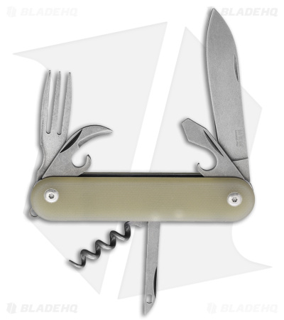 MKM Malga 6 7-in-1 Multi-Tool Slip Joint Knife Natural G-10 