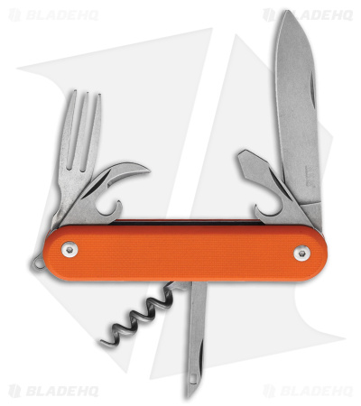 MKM Malga 6 7-in-1 Multi-Tool Slip Joint Knife Orange G-10 