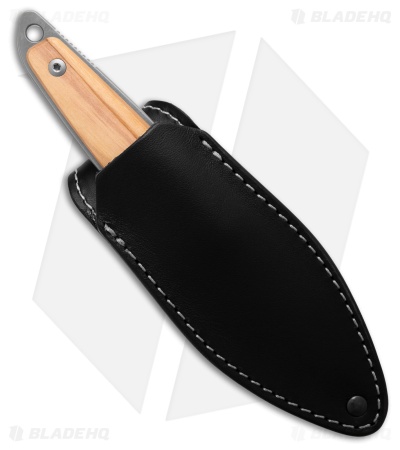 MKM-Maniago Knife Makers Makro 1 Fixed Blade Knife Olive Wood (2.9" Satin)